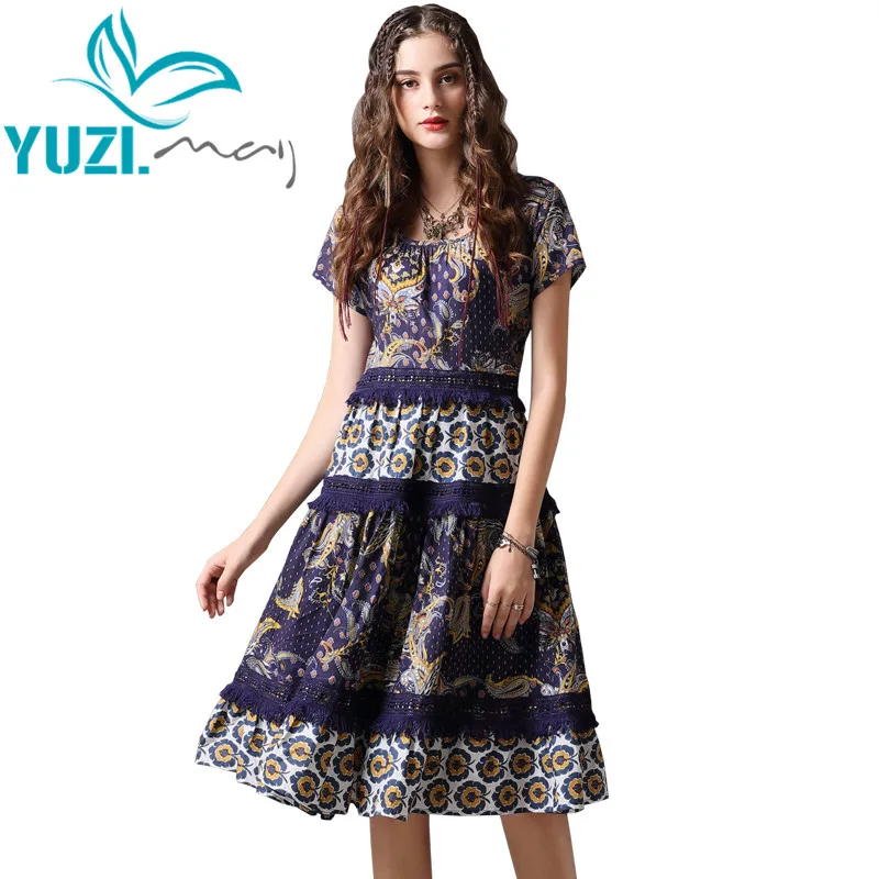 Summer Dress 2018 Yuzi.may Boho New Vestido Feminino O-Neck Short Sleeve A-line Hollow Out Lace Patchwork Women Dresses A82102
Summer Dress 2018 Yuzi.may Boho New Vestido Feminino O-Neck Short Sleeve A-line Hollow Out Lace Patchwork Women Dresses A82102