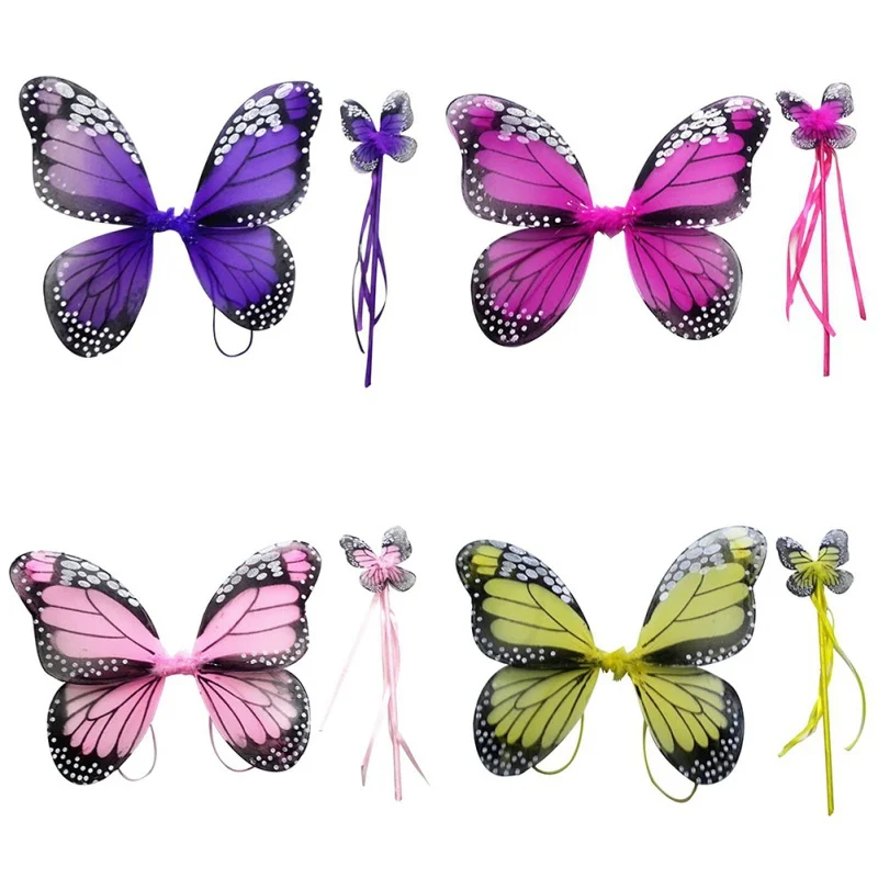 Fairy Stick Props Butterfly Wings Shawl Kids Costume Princess Double Folding Butterfly Wings Costume Sets Accessory
Fairy Stick Props Butterfly Wings Shawl Kids Costume Princess Double Folding Butterfly Wings Costume Sets Accessory