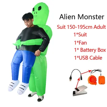 Adults Scary Green Alien Cosplay Mascot Inflatable Monster Costume Party Cosplay Purim Halloween Costume for Men Women
Adults Scary Green Alien Cosplay Mascot Inflatable Monster Costume Party Cosplay Purim Halloween Costume for Men Women