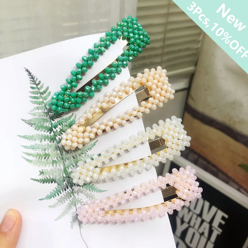 2019 Summer Solid Color Green Pink Beige White Crystal Beads Hair Clip For Women Triangle Rectangle Beaded Hair Pin Accessories
2019 Summer Solid Color Green Pink Beige White Crystal Beads Hair Clip For Women Triangle Rectangle Beaded Hair Pin Accessories
