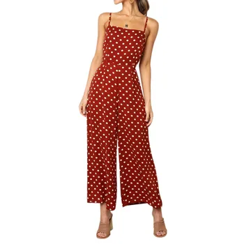 Sexy Polka Dot Printed Wide Leg Pants Jumpsuit Long Bodycon Romper Sling Romper Backless Loose Casual Jumpsuits
Sexy Polka Dot Printed Wide Leg Pants Jumpsuit Long Bodycon Romper Sling Romper Backless Loose Casual Jumpsuits