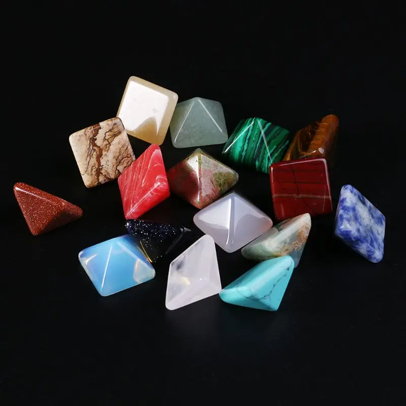 

Mini 14MM Quartz Piramide Crystal Chakra Healing Natural Spirituality Reiki Minerals Stone Home Decors DIY Ornaments Crafts Sale
