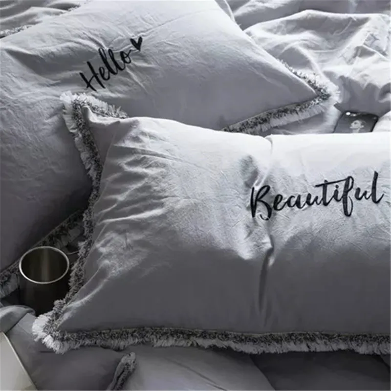 48x74cm White/Pink/Grey 100% Washed Cotton Embroidery Hello Beautiful Letter Pillowcase Tassel Pillow Cover Bedroom Pillow Case
48x74cm White/Pink/Grey 100% Washed Cotton Embroidery Hello Beautiful Letter Pillowcase Tassel Pillow Cover Bedroom Pillow Case