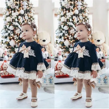 New Spring Baby Girls Clothes Casual Lace Bow Cotton Long Sleeve Princess Dresses For Girl
New Spring Baby Girls Clothes Casual Lace Bow Cotton Long Sleeve Princess Dresses For Girl