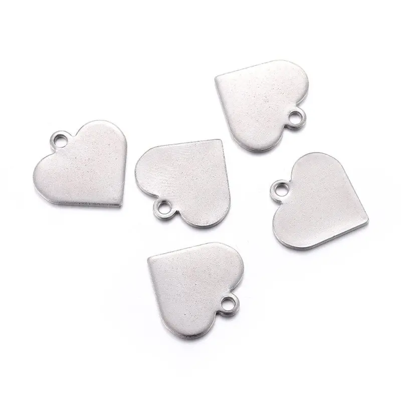 10pcs 304 Stainless Steel Heart Pendants Blank Stamping Tag Pendant jewelry making Accessories 15.5x16x1mm, Hole: 1.8mm F80
10pcs 304 Stainless Steel Heart Pendants Blank Stamping Tag Pendant jewelry making Accessories 15.5x16x1mm, Hole: 1.8mm F80