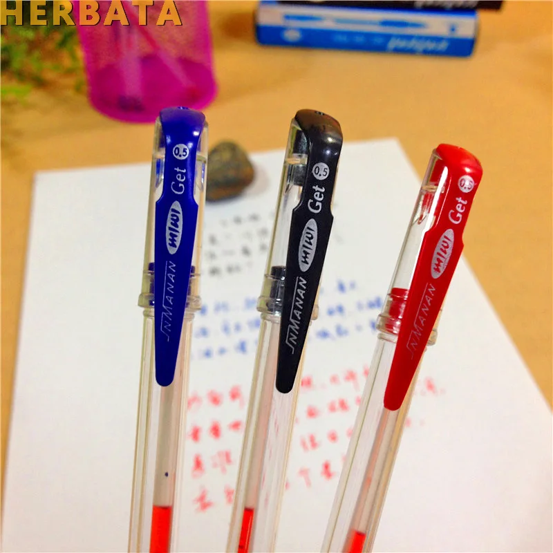 8pcs good quality Gel ink pen 0.5 mm gel pen Black Red Blue Office Stationery pens School supplie Refillable Writing pen CL1020
8pcs good quality Gel ink pen 0.5 mm gel pen Black Red Blue Office Stationery pens School supplie Refillable Writing pen CL1020