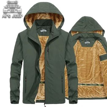 Thick Fleece Warm AFS JEEP Men's Jacket Autumn Winter Fast Drying Fur inside Army Militare Bomber Male Jackets and Coats Casual 
Thick Fleece Warm AFS JEEP Men's Jacket Autumn Winter Fast Drying Fur inside Army Militare Bomber Male Jackets and Coats Casual