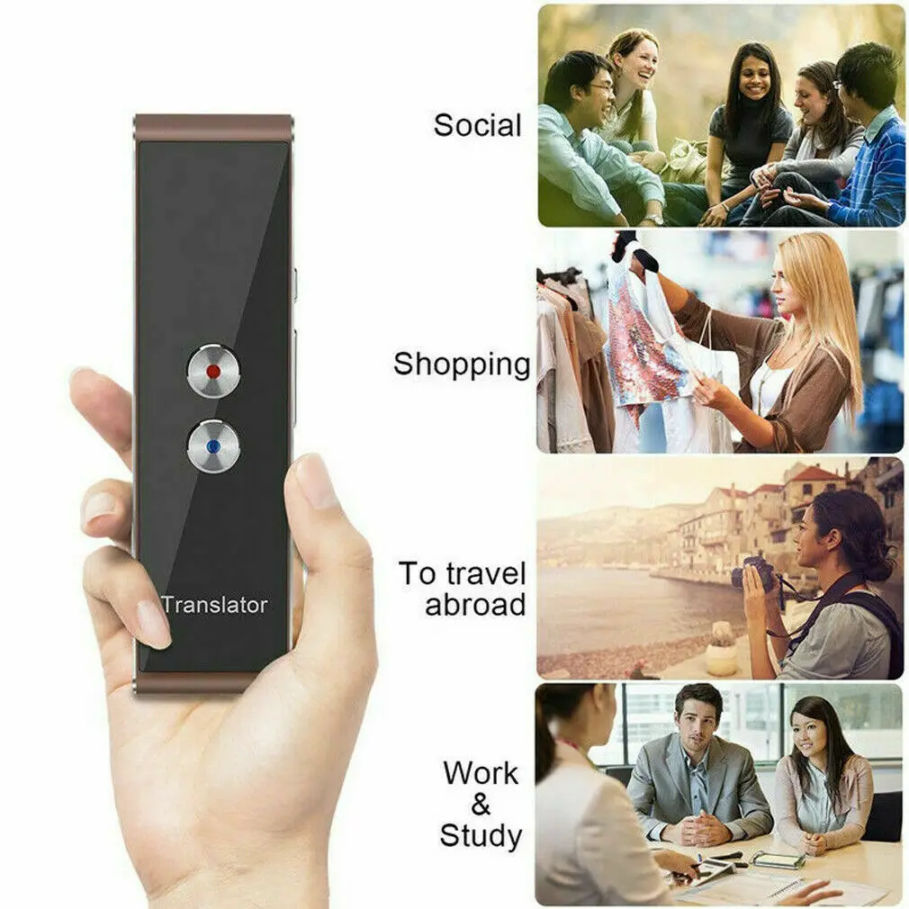 Fashion T8 Instant Voice Translator Portable Intelligent Interpreter 40+Languages Voice Translation Portable New
Fashion T8 Instant Voice Translator Portable Intelligent Interpreter 40+Languages Voice Translation Portable New