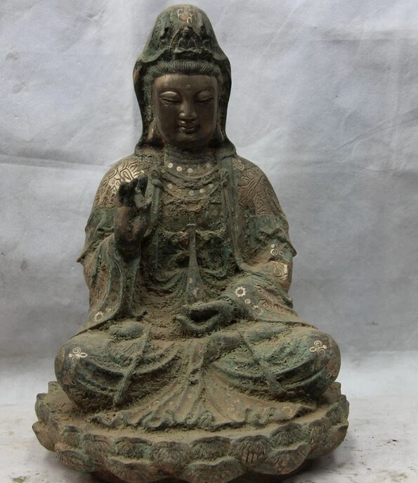 fast shipping USPS to USA S3297 Chinese Bronze Silver-Gilt Buddhism Kwan-yin Guan Yin Buddha Bodhisattva Statue
fast shipping USPS to USA S3297 Chinese Bronze Silver-Gilt Buddhism Kwan-yin Guan Yin Buddha Bodhisattva Statue
