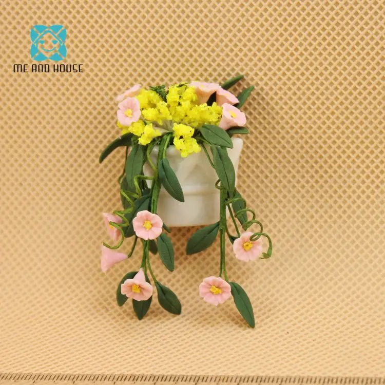 Miniature Doll House Accessories Handcrafted Clay Morning Glory in ceramic pot garden
Miniature Doll House Accessories Handcrafted Clay Morning Glory in ceramic pot garden