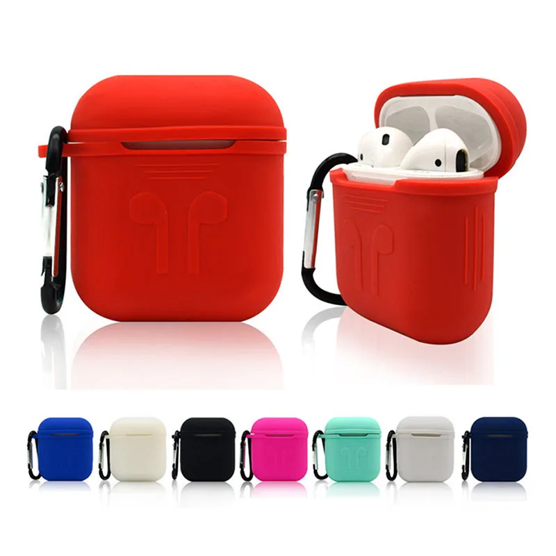 Thicken Soft Silicone For Airpods Case With Keychain Hook Wireless Earphones Charging Box Shockproof Air pods Protective Cover
Thicken Soft Silicone For Airpods Case With Keychain Hook Wireless Earphones Charging Box Shockproof Air pods Protective Cover