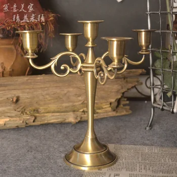European candle holder bronze candlestick five head wax table home model room hotel table decoration LO913448
European candle holder bronze candlestick five head wax table home model room hotel table decoration LO913448