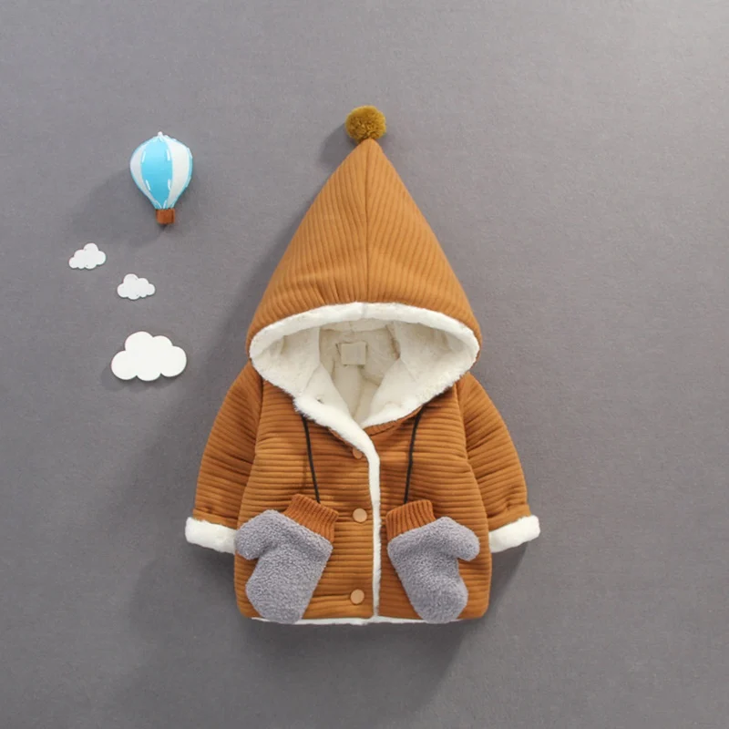 Children Warm Winter Baby Girls Boys Infants Kids Ball Hooded Thicken Velvet Cardigan Jacket Coat Outwear Casaco+Glove S7766
Children Warm Winter Baby Girls Boys Infants Kids Ball Hooded Thicken Velvet Cardigan Jacket Coat Outwear Casaco+Glove S7766
