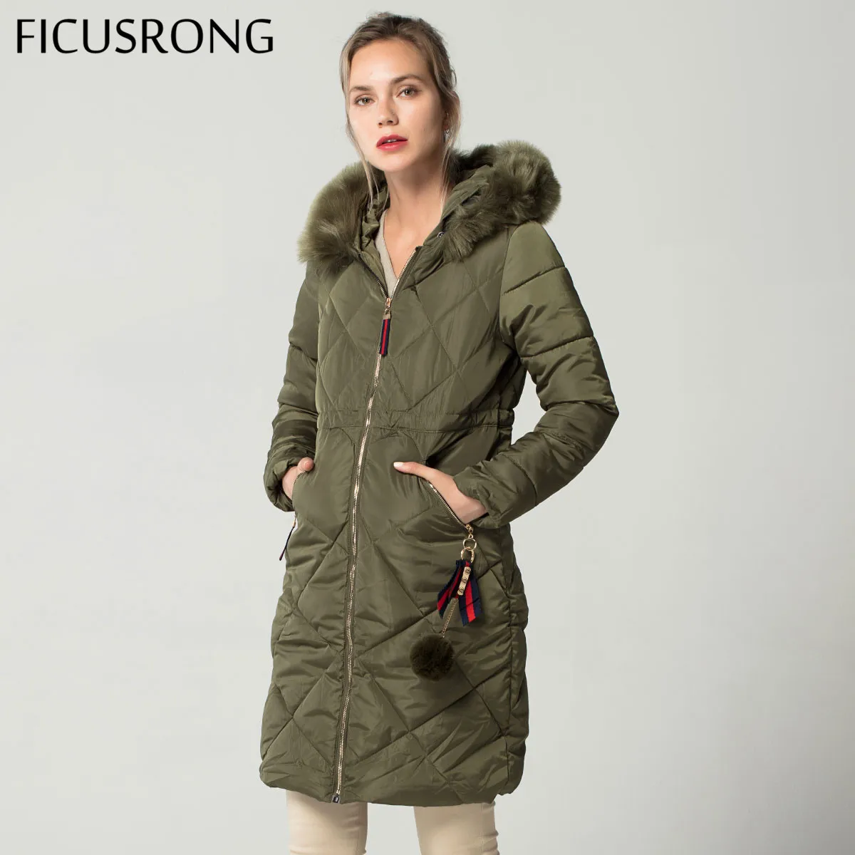 FICUSRONG New Solid Big Fur Winter Coat Thickened Parkas For Women Stitching Slim Long Warm Winter Coat Ladies Park Jacket Women
FICUSRONG New Solid Big Fur Winter Coat Thickened Parkas For Women Stitching Slim Long Warm Winter Coat Ladies Park Jacket Women