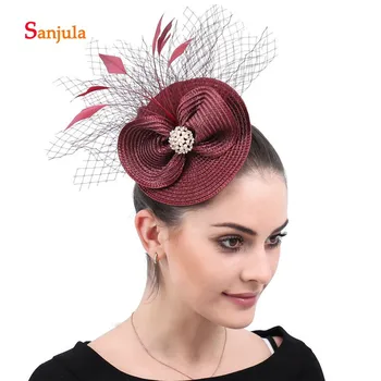 Feathers Tulle Handmade Bow Women Hats Imitation Straw Noble Bridal Hats Hair Accessories tocado boda sombrero H189
Feathers Tulle Handmade Bow Women Hats Imitation Straw Noble Bridal Hats Hair Accessories tocado boda sombrero H189