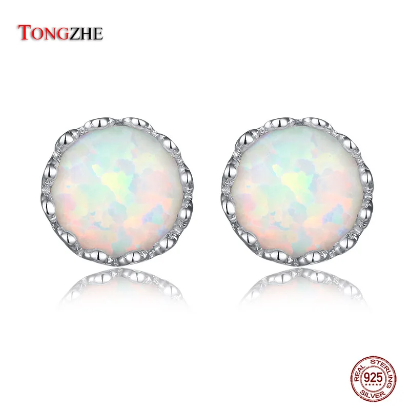 TONGZHE 7MM Round White Fire Opal Round Stud Earrings For Women 925 Sterling Silver Fashion Jewelry Wholesael Boucle KLTE038-1
TONGZHE 7MM Round White Fire Opal Round Stud Earrings For Women 925 Sterling Silver Fashion Jewelry Wholesael Boucle KLTE038-1