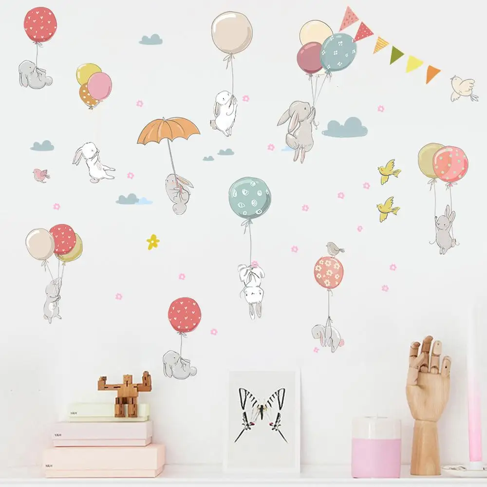 Cute Rabbit Stickers Wall Balloon Decal Nursery Decor Nordic Sticker Baby Room Wall Decoration Kids Bedroom Wall Stickers
Cute Rabbit Stickers Wall Balloon Decal Nursery Decor Nordic Sticker Baby Room Wall Decoration Kids Bedroom Wall Stickers