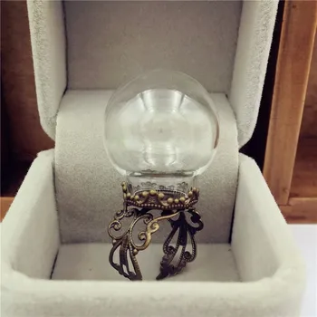 20sets 25x15mm Glass globe with 15mm bronze flower crown ring set glass bottle DIY glass vial ring jewelry
20sets 25x15mm Glass globe with 15mm bronze flower crown ring set glass bottle DIY glass vial ring jewelry