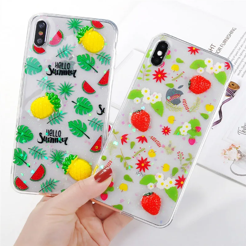 Fruit Pineapple strawberry Shockproof Phone Cases For iPhone XR XS Max X 6 6S 7 8 Plus Soft TPU Leaf Clear Back Cover Coque Gift
Fruit Pineapple strawberry Shockproof Phone Cases For iPhone XR XS Max X 6 6S 7 8 Plus Soft TPU Leaf Clear Back Cover Coque Gift
