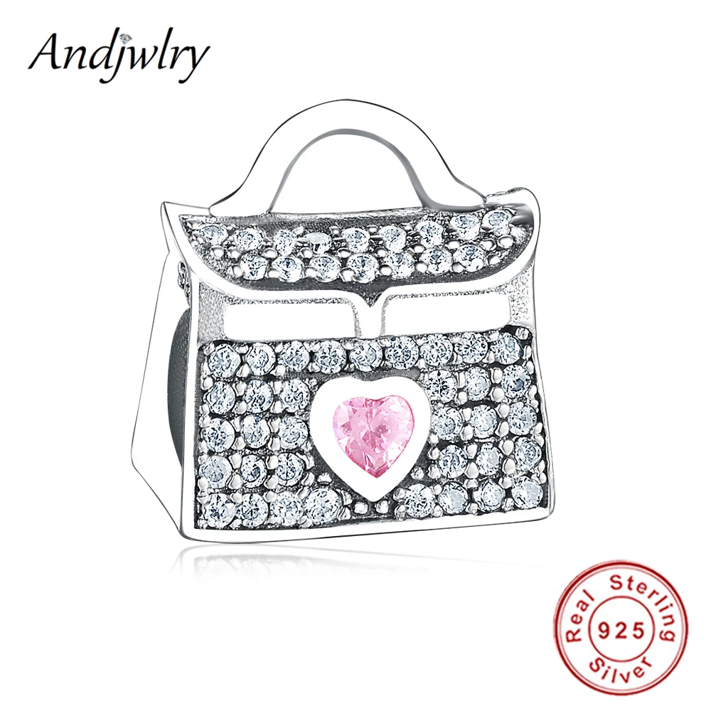 Fit Original Pandora Charms Bracelet Authentic 925 Silver European Handbag Pave Pink CZ Beads for Making Berloque DIY Jewelry
Fit Original Pandora Charms Bracelet Authentic 925 Silver European Handbag Pave Pink CZ Beads for Making Berloque DIY Jewelry