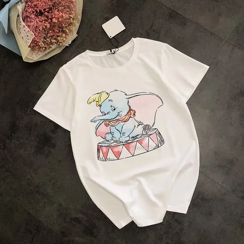 Circus Dumbo Elephant Women T-Shirt 2019 Summer New Designer Loose O-Neck Cartoon 1:1 Tops Tees T shirt For Women
Circus Dumbo Elephant Women T-Shirt 2019 Summer New Designer Loose O-Neck Cartoon 1:1 Tops Tees T shirt For Women