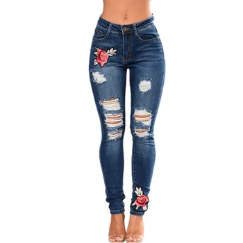 Women's Destroyed Ripped Hole Distressed Skinny Denim Jeans Casual Embroidered Stretchy Long Pants
Women's Destroyed Ripped Hole Distressed Skinny Denim Jeans Casual Embroidered Stretchy Long Pants