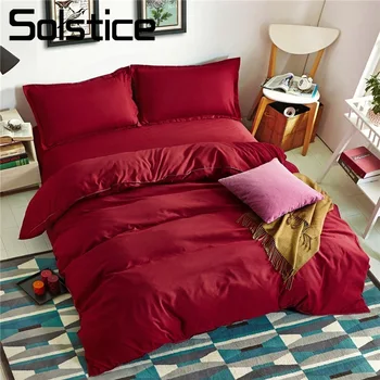 Solstice Home Textile Solid Wine Red Bedding Set Duvet Cover Pillowcase Flat Sheet Woman Adult Teen Girl Bed Linens Queen Single
Solstice Home Textile Solid Wine Red Bedding Set Duvet Cover Pillowcase Flat Sheet Woman Adult Teen Girl Bed Linens Queen Single