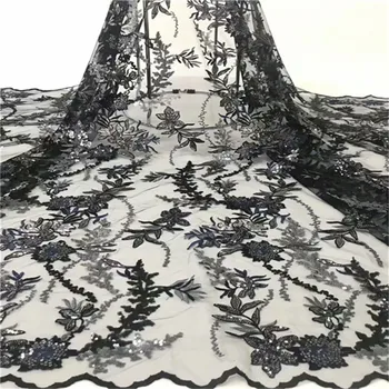 Black Melody Organza French Laces Fabric 3D Sequins Flower embroidery African Lace Fabrics High Quality 2019 For Wedding
Black Melody Organza French Laces Fabric 3D Sequins Flower embroidery African Lace Fabrics High Quality 2019 For Wedding