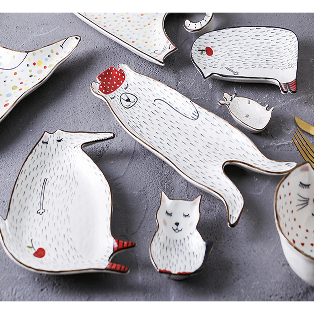 Creative Cartoon Cute Ceramic Children's Breakfast Bowl Dish Dessert Fruit Snack Plate Animal Cutlery Bowl Tableware Ceramic
Creative Cartoon Cute Ceramic Children's Breakfast Bowl Dish Dessert Fruit Snack Plate Animal Cutlery Bowl Tableware Ceramic