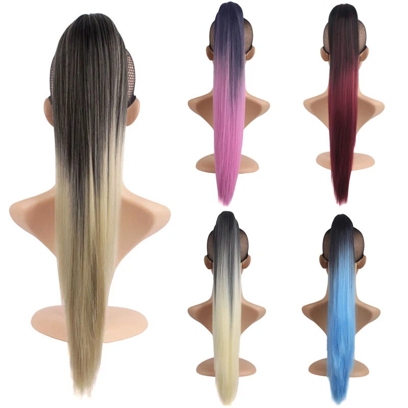 MapofBeauty 24'' Long Straight Claw Ponytail Ombre Clip In Synthetic Hair Extensions For Women Heat Resistant Natural Pony Tail
MapofBeauty 24'' Long Straight Claw Ponytail Ombre Clip In Synthetic Hair Extensions For Women Heat Resistant Natural Pony Tail