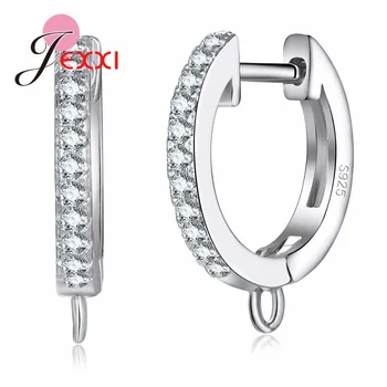 One Pair Hoop Earrings Accessories for DIY Earrings Making 925 Sterling Silver Jewelry Mosaic Full White Crystal Hot Sale
One Pair Hoop Earrings Accessories for DIY Earrings Making 925 Sterling Silver Jewelry Mosaic Full White Crystal Hot Sale