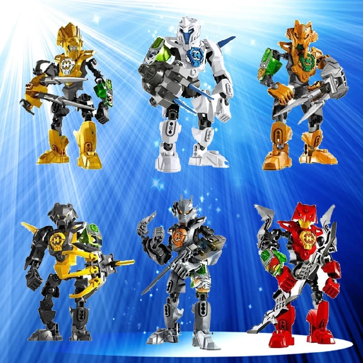 6pcs/lot Hero Factory Star Warrior Soldiers Bionicle Surge Evo Stringer Robot Figures Building Block Compatible With
6pcs/lot Hero Factory Star Warrior Soldiers Bionicle Surge Evo Stringer Robot Figures Building Block Compatible With