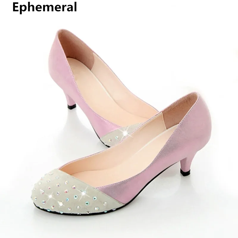 Женская обувь размера плюс (4-15) Элегантные роскошные туфли на высоком каблуке из