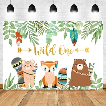 Wild One Backdrop Animal Tribal Party Background Chirlden Birthday Party Banner Backdrops Cake Table Booth anner Decoration
Wild One Backdrop Animal Tribal Party Background Chirlden Birthday Party Banner Backdrops Cake Table Booth anner Decoration