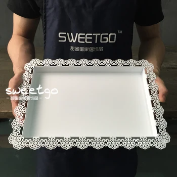 European Style Rectangular Shape Iron Art Cake Plate,Lace edging Dessert Display Plate, White color~~~
European Style Rectangular Shape Iron Art Cake Plate,Lace edging Dessert Display Plate, White color~~~