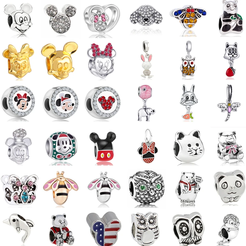 Fashion Mickey Minnie Animal Owl Cat Dog Elephant Charm Beads Fit Original Pandora Bracelets & Bangles for Women DIY Jewelry
Fashion Mickey Minnie Animal Owl Cat Dog Elephant Charm Beads Fit Original Pandora Bracelets & Bangles for Women DIY Jewelry
