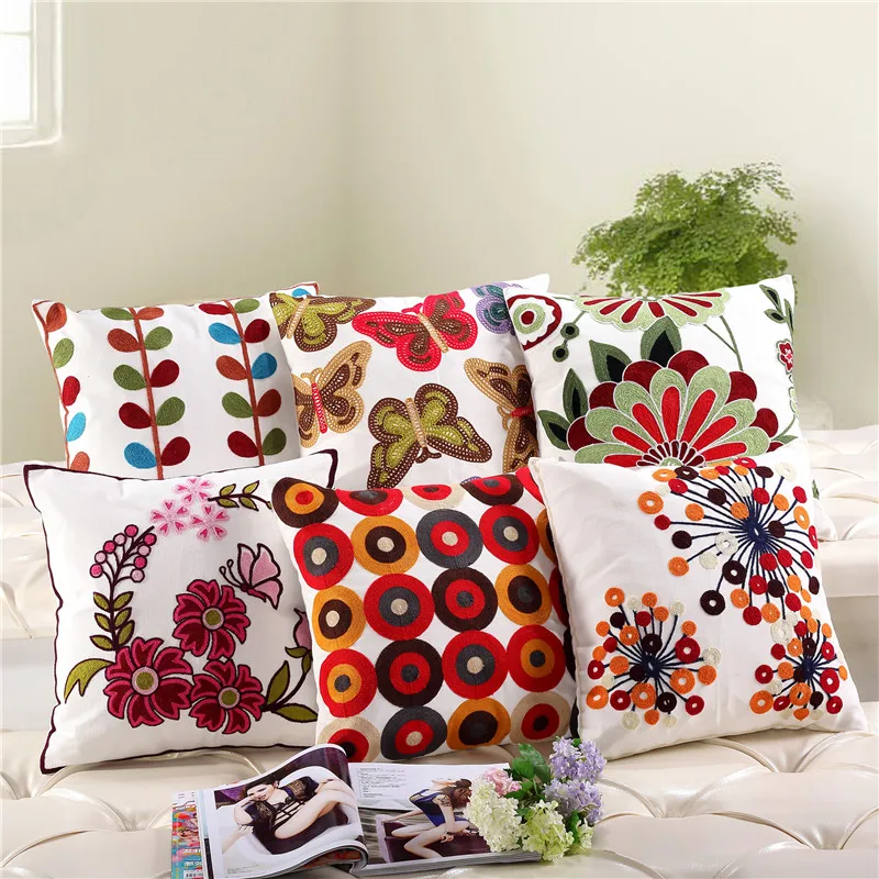 Embroidery Decorative Cotton Circle Geometry Vintage Floral Leaf Elephant Sofa Car Embroidered Cushion Cover Pillow Case
Embroidery Decorative Cotton Circle Geometry Vintage Floral Leaf Elephant Sofa Car Embroidered Cushion Cover Pillow Case