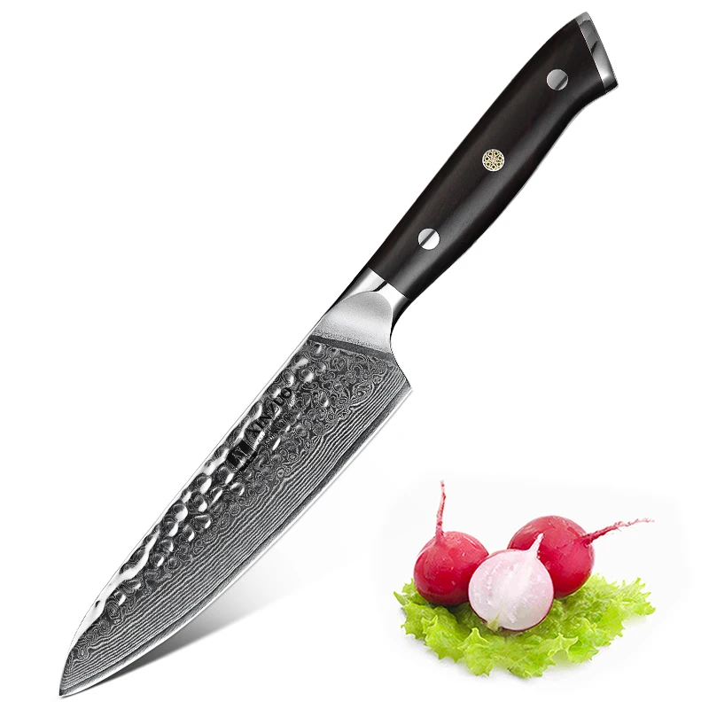 XINZUO 5 Inch Utility Knife VG10 Damascus Steel Paring Kitchen Knives Cooking Tools Natural Veins Stainless Steel Fruit Knife
XINZUO 5 Inch Utility Knife VG10 Damascus Steel Paring Kitchen Knives Cooking Tools Natural Veins Stainless Steel Fruit Knife