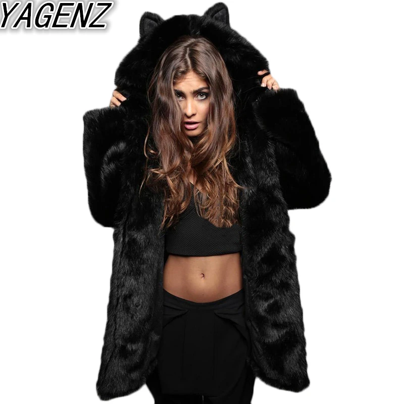 Faux Fur Coat 2019 New Ladies Ears Cartoon hooded Collar Faux Fur Coat Plush Coat Faux Fur Hood Animal Hat Ear Women Outerwear
Faux Fur Coat 2019 New Ladies Ears Cartoon hooded Collar Faux Fur Coat Plush Coat Faux Fur Hood Animal Hat Ear Women Outerwear