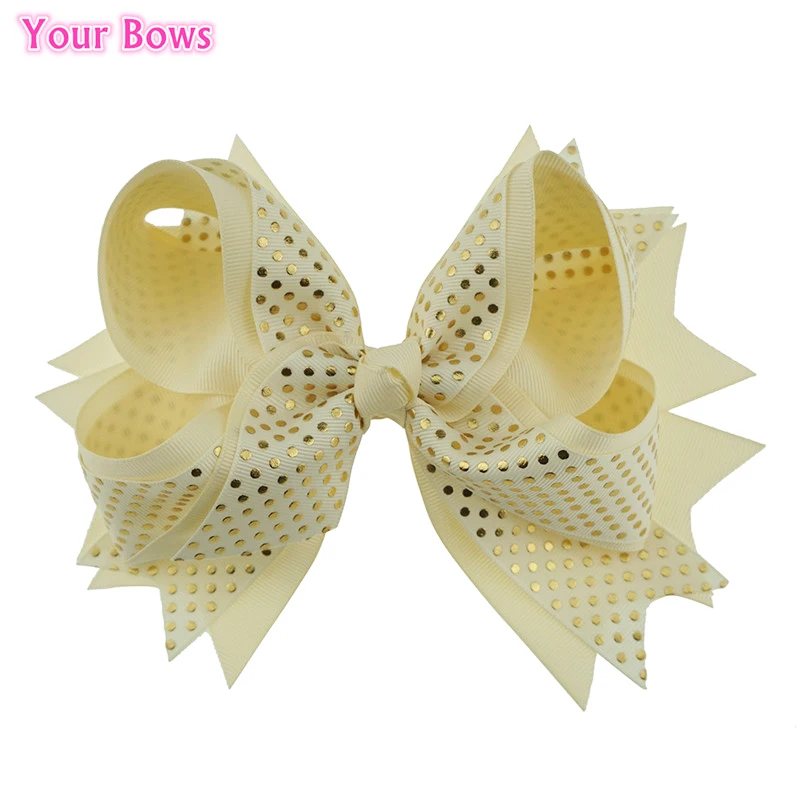 Your Bows 1PC 8 Inches Big Grosgrain Ribbon Hair Bows Golden Dot Kids Girl Bows Hairpins Children Hair Clip For Kids
Your Bows 1PC 8 Inches Big Grosgrain Ribbon Hair Bows Golden Dot Kids Girl Bows Hairpins Children Hair Clip For Kids