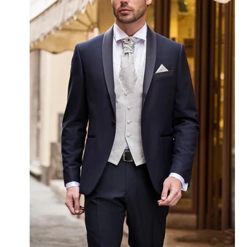Navy Blue 3 Pieces Men Suits for Wedding Mens Wedding Suits Slim Fit Groom Tuxedo Business Formal Suit
Navy Blue 3 Pieces Men Suits for Wedding Mens Wedding Suits Slim Fit Groom Tuxedo Business Formal Suit