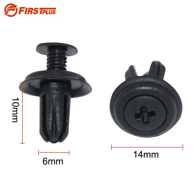 100 x 6mm Plastic Auto Fastener Clip Car Fender Bumper Push Rivet Clips Door Trim Panel Rivets For Cars Black
100 x 6mm Plastic Auto Fastener Clip Car Fender Bumper Push Rivet Clips Door Trim Panel Rivets For Cars Black