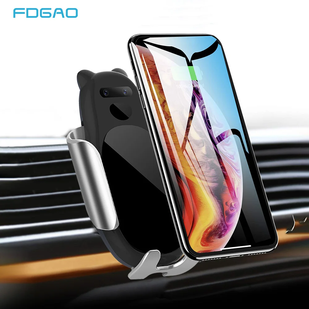 

DCAE 15W Fast Qi Wireless Car Charger Mount Air Vent 10W Automatic Charging Car Phone Holder for Samsung S10 S9 iPhone XS XR X 8