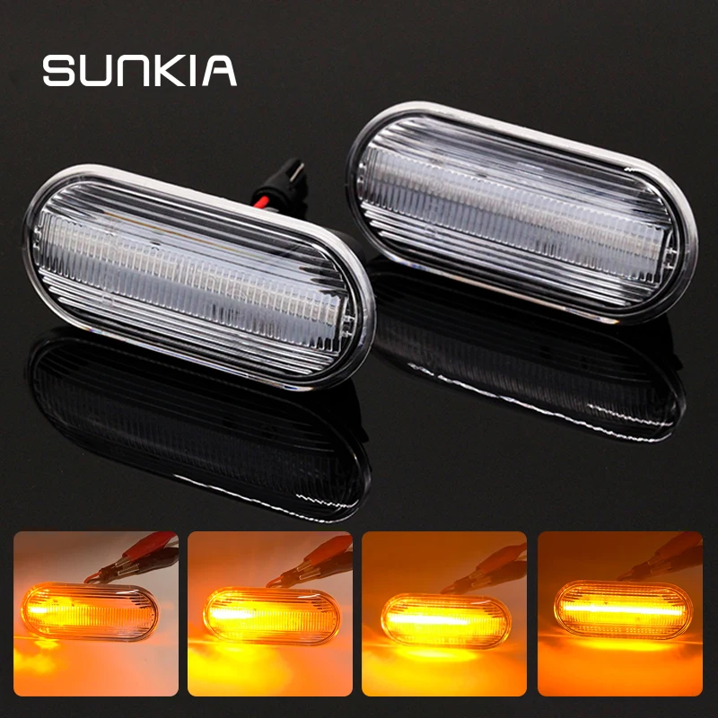 SUNKIA Car LED Side Marker Light for Ford C-Max/Fiesta MK6/Focus MK2/Fusion/Galaxy with Amber Flowing Signal Lights
SUNKIA Car LED Side Marker Light for Ford C-Max/Fiesta MK6/Focus MK2/Fusion/Galaxy with Amber Flowing Signal Lights