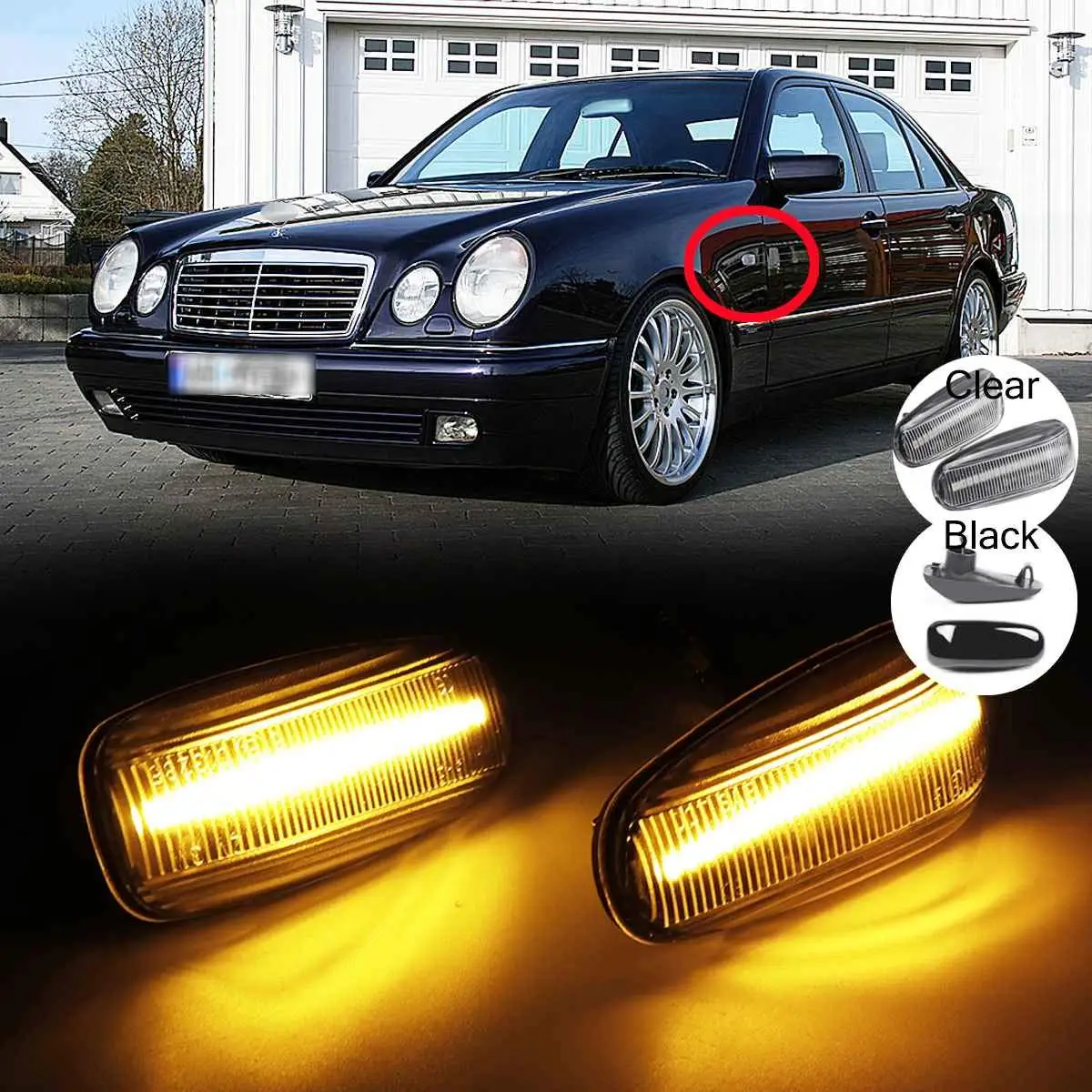 For W210 Car Turn Signal Light Led Side marker amber Side Indicators car accessories for MERCEDES W210 W124 W638 Dodge Sprinter
For W210 Car Turn Signal Light Led Side marker amber Side Indicators car accessories for MERCEDES W210 W124 W638 Dodge Sprinter