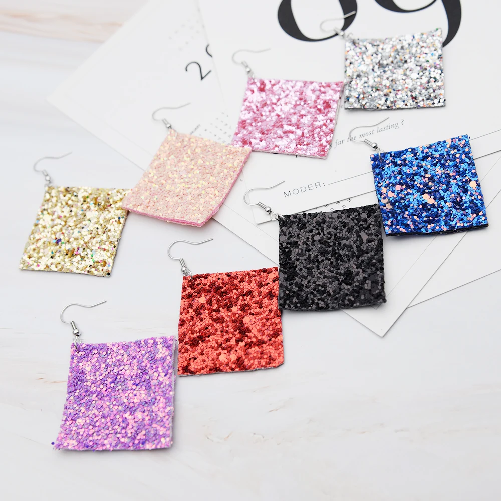 Fashion Style Leather Multi Color Paillette Square Pendant Drop Earring For Women Wholesale Jewelry Girl's Gift Star Earring
Fashion Style Leather Multi Color Paillette Square Pendant Drop Earring For Women Wholesale Jewelry Girl's Gift Star Earring