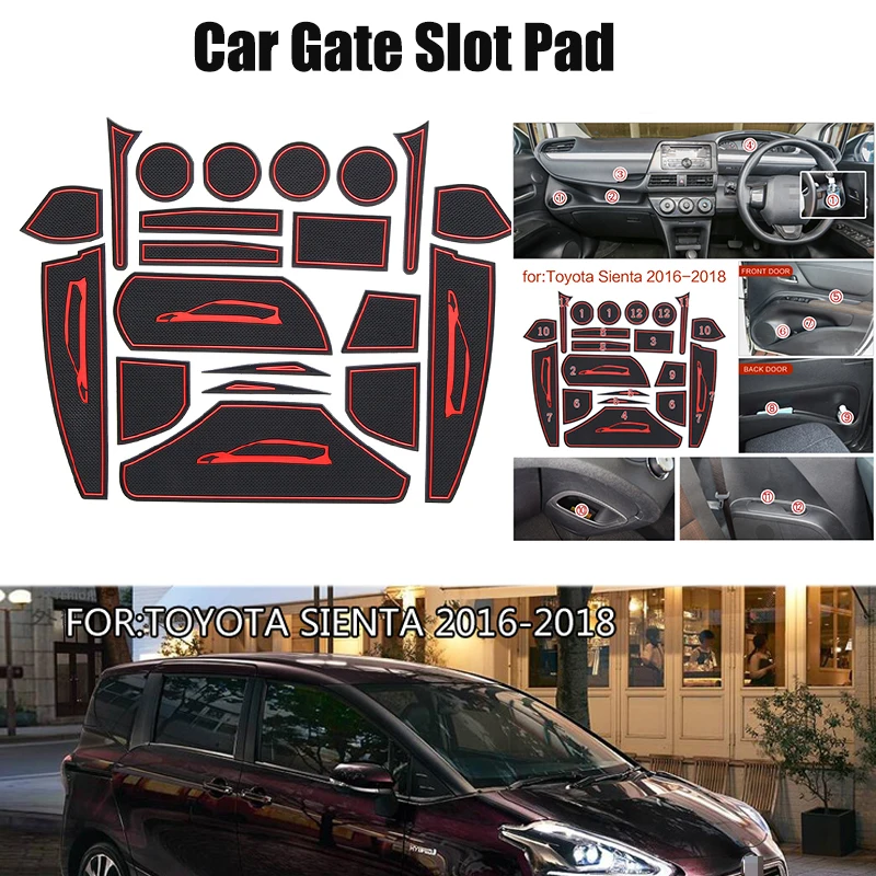 For TOYOTA SIENTA 2016-2018 Rubber Auto Luminous Gate Slot Door Pad Anti-Slip Cup Holder Mat 20pcs /set Non-Slip Mat styling
For TOYOTA SIENTA 2016-2018 Rubber Auto Luminous Gate Slot Door Pad Anti-Slip Cup Holder Mat 20pcs /set Non-Slip Mat styling