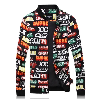 European style colorful letter 3d print fashion streetwear jacket Autumn 2018 New quality polyester mens jackets and coats M-5XL
European style colorful letter 3d print fashion streetwear jacket Autumn 2018 New quality polyester mens jackets and coats M-5XL