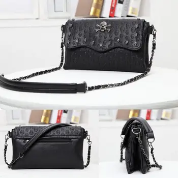 Fashion Women PU Leather Skull Handbag Messenger Shoulder Clutch Crossbody Bag Luxury Handbags Women Bags Designer
Fashion Women PU Leather Skull Handbag Messenger Shoulder Clutch Crossbody Bag Luxury Handbags Women Bags Designer