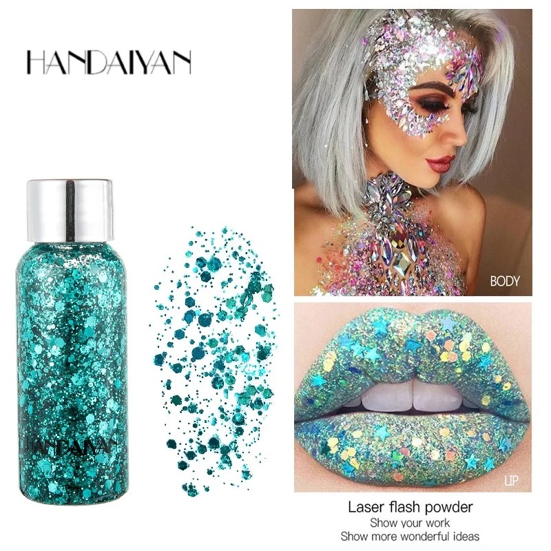 HANDAIYAN Liquid Holographic Pigment Eyeshadow Gel Mermaid Chunky Glitter Loose Sequins Body Face Eye Makeup Festival Gems TSLM1
HANDAIYAN Liquid Holographic Pigment Eyeshadow Gel Mermaid Chunky Glitter Loose Sequins Body Face Eye Makeup Festival Gems TSLM1